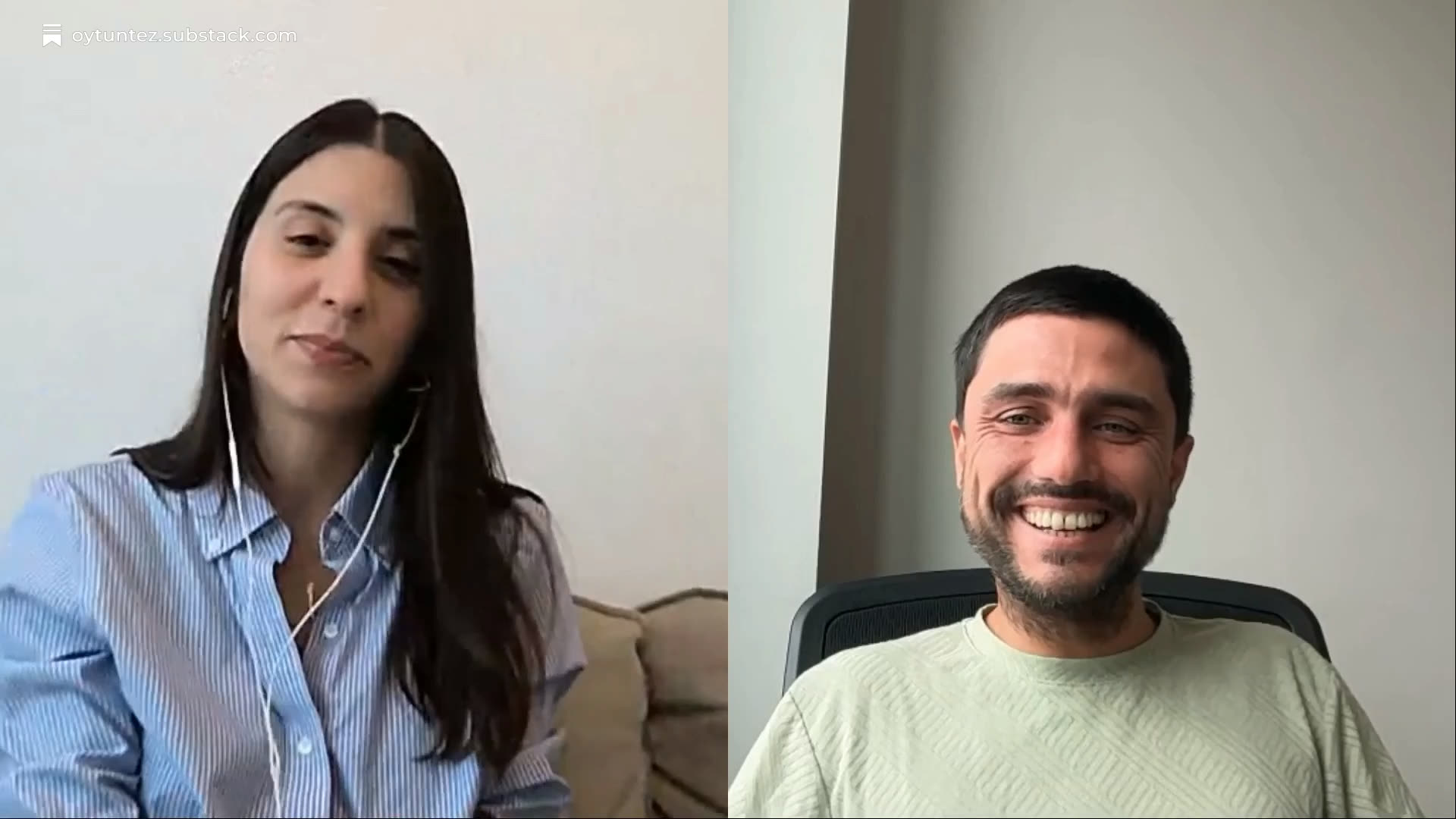 Oytun Tez and Elif Polat during the conversation